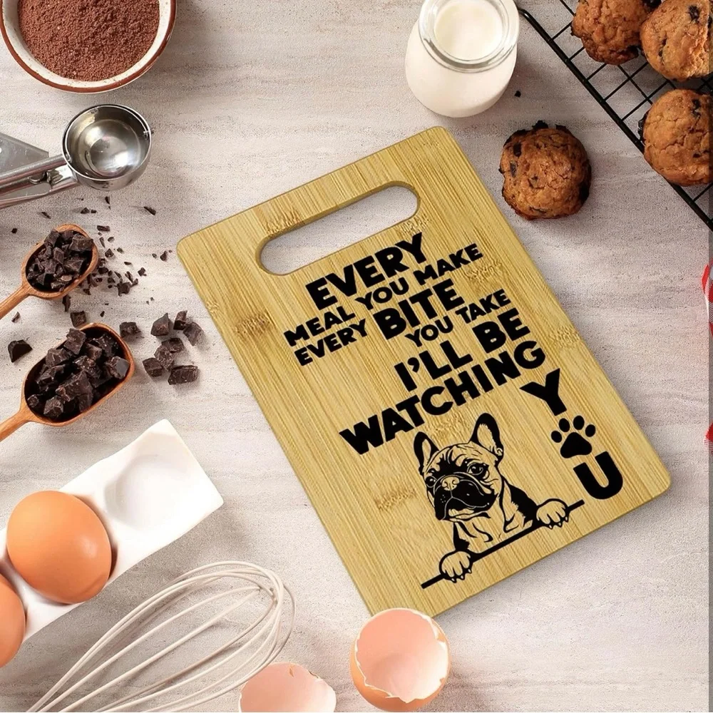 French Bulldog Dog Bamboo Cutting Board